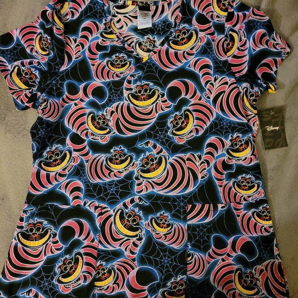Cheshire Cat Scrub Top